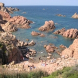 Sardinien: ein kleines Strand des Costa Paradiso